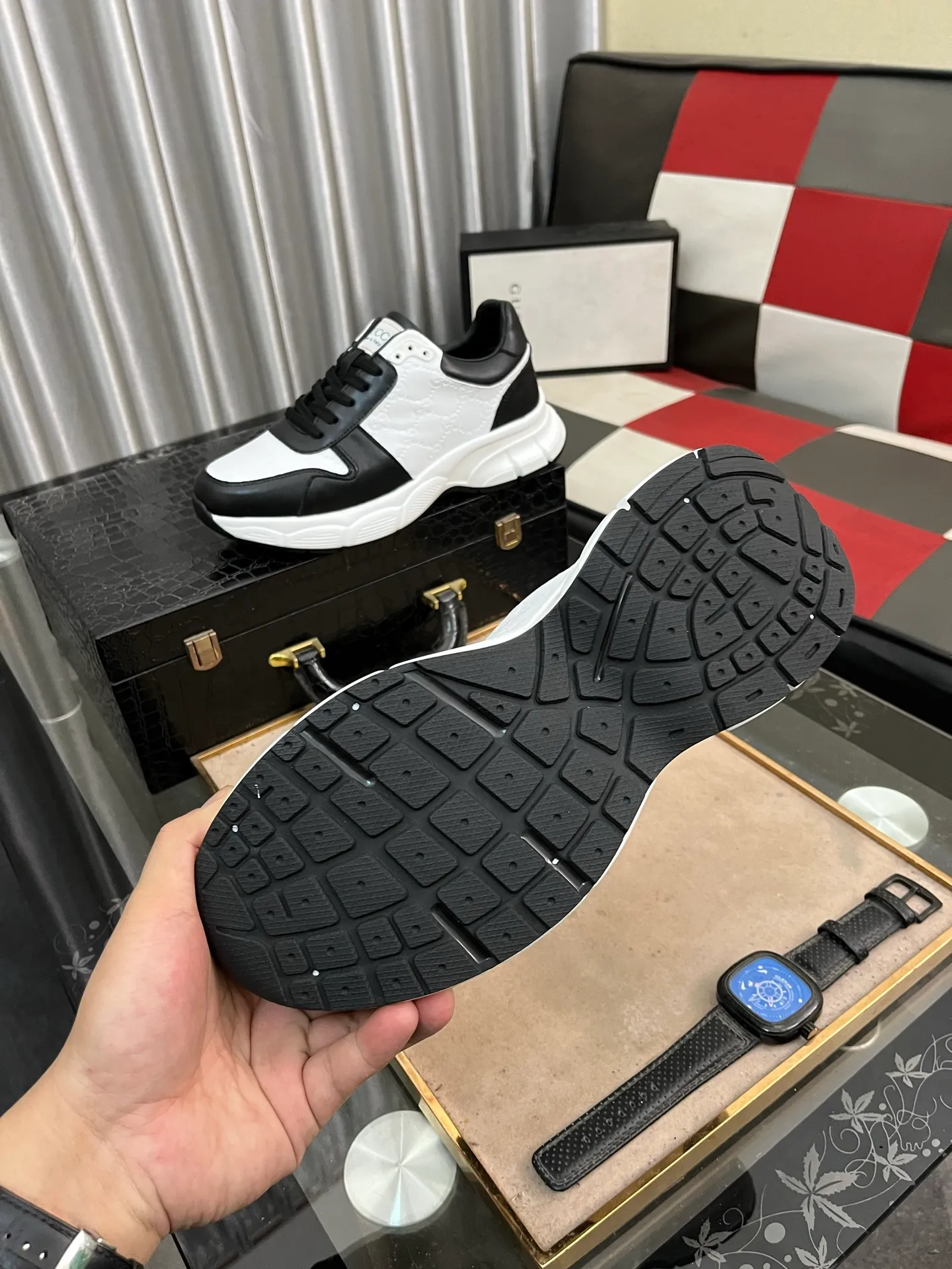 Men's shoes 💰440⌚️⌚️ (GUCCI-Gucci) luxury brand sports and casual shoes, imported original material, sheepskin lining, high-end and comfortable, original outsole is light and wear-resistant! Purely handmade, details determine quality! 38-443️⃣colors available